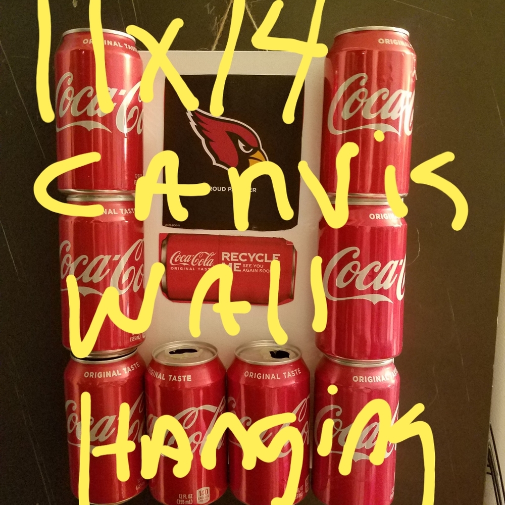 Handmade Coca Cola Wall Hanging Decor I made this on a 11×14 canvas board. Pl - Picture 2 of 12